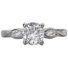 Round  Lab Grown Diamond  Diamond Semi-Mount Engagement Ring