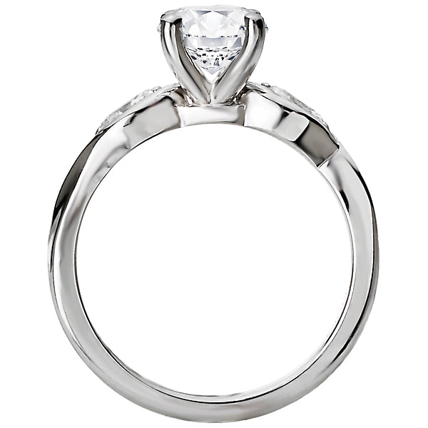 Round  Lab Grown Diamond  Diamond Semi-Mount Engagement Ring