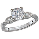 Round  Lab Grown Diamond  Diamond Semi-Mount Engagement Ring