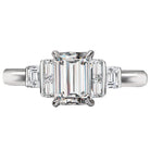 Emerald  Lab Grown Diamond  Diamond Semi-Mount Engagement Ring