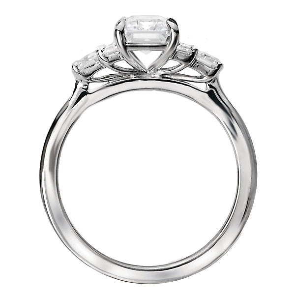 Emerald  Lab Grown Diamond  Diamond Semi-Mount Engagement Ring