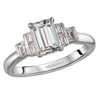 Emerald  Lab Grown Diamond  Diamond Semi-Mount Engagement Ring