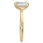 Emerald Lab Grown Diamond Hidden Halo Engagement Ring