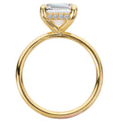 Emerald Lab Grown Diamond Hidden Halo Engagement Ring