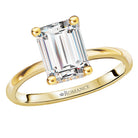 Emerald Lab Grown Diamond Hidden Halo Engagement Ring