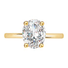 Oval Lab Grown Diamond Hidden Halo Engagement Ring