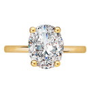 Oval Lab Grown Diamond Hidden Halo Engagement Ring