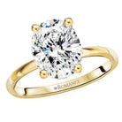 Oval Lab Grown Diamond Hidden Halo Engagement Ring