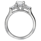 Oval  Lab Grown Diamond  3-Stone Semi-Mount Diamond Ring