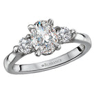Oval  Lab Grown Diamond  3-Stone Semi-Mount Diamond Ring