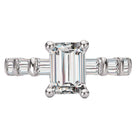 Emerald Semi-Mount Lab Grown Diamond Engagement Ring