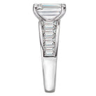 Emerald Lab Grown Baguette Diamond Engagement Ring