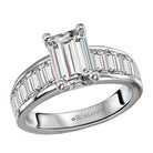 Emerald Lab Grown Baguette Diamond Engagement Ring