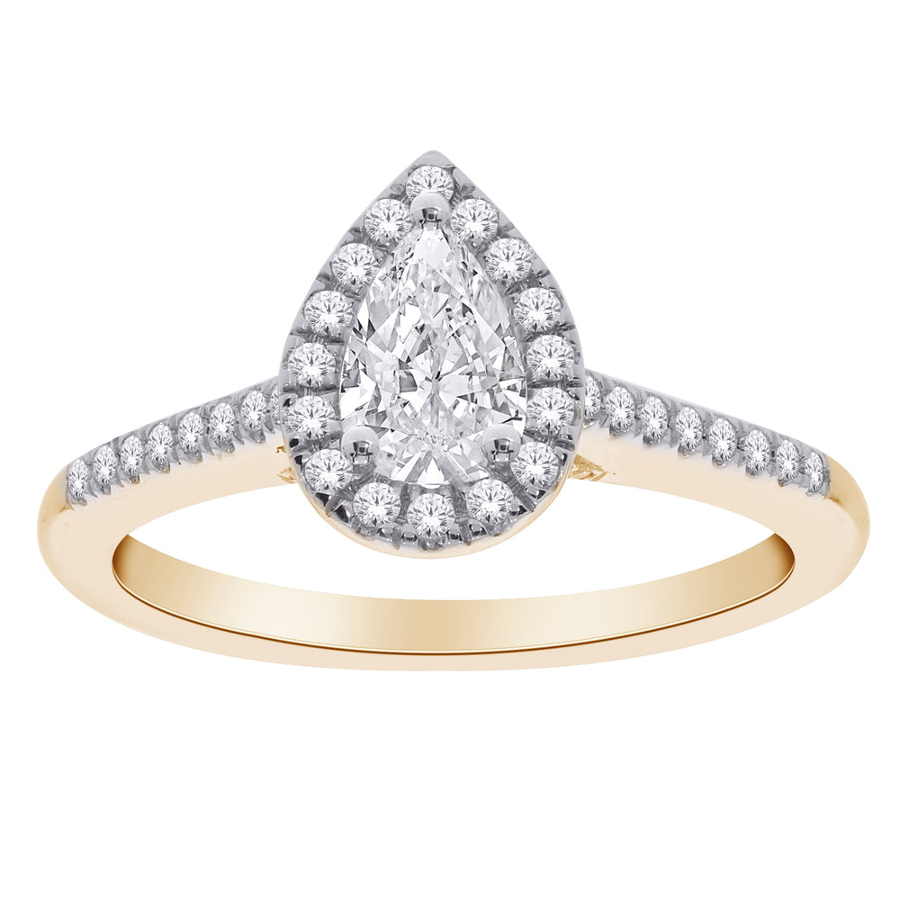 1CT Lab Grown Engagement Rings with Accent Diamonds