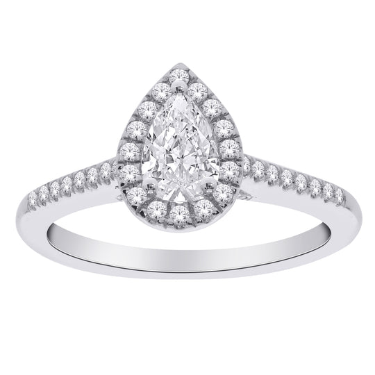 1CT Lab Grown Engagement Rings with Accent Diamonds