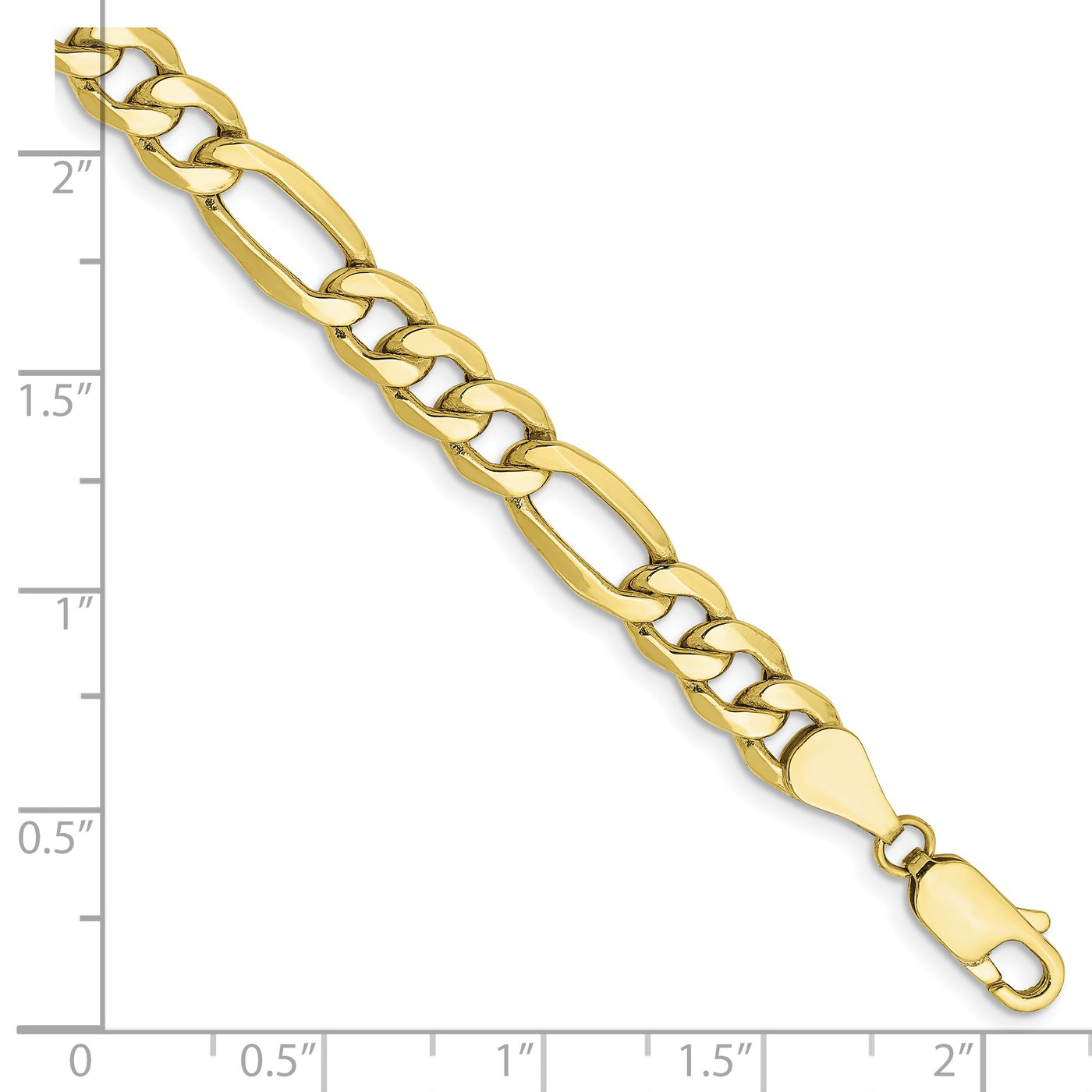 10k 6.25mm Semi-Solid Figaro Chain