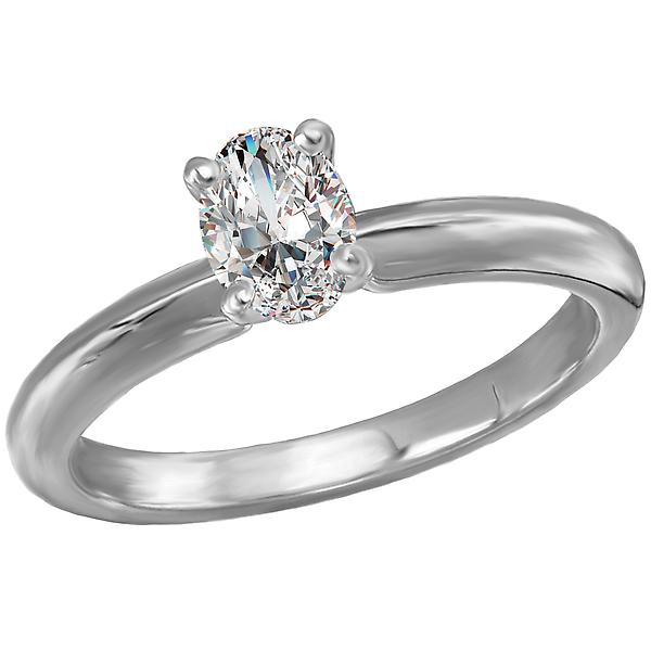 Solitaire Semi-Mount Diamond Engagement Ring