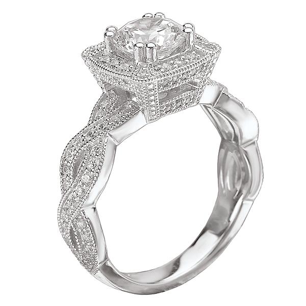 halo semi-mount diamond ring 115001-100