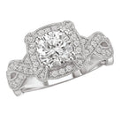 halo semi-mount diamond ring 115001-100
