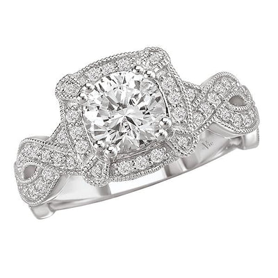 halo semi-mount diamond ring 115001-100