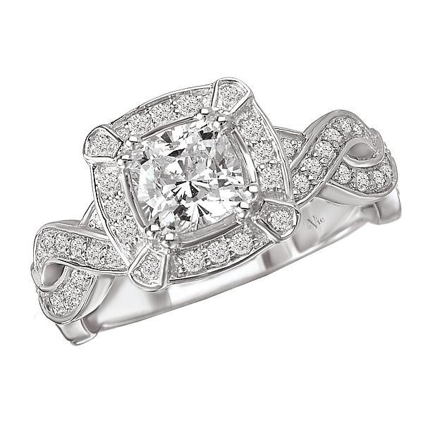Halo Semi-Mount Diamond Ring