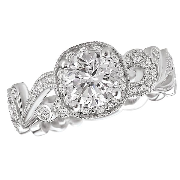 halo semi-mount diamond ring 115022-100