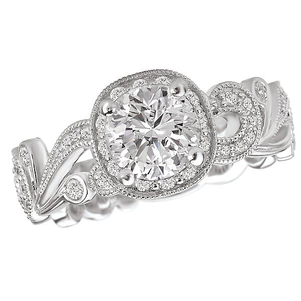 halo semi-mount diamond ring 115022-100a