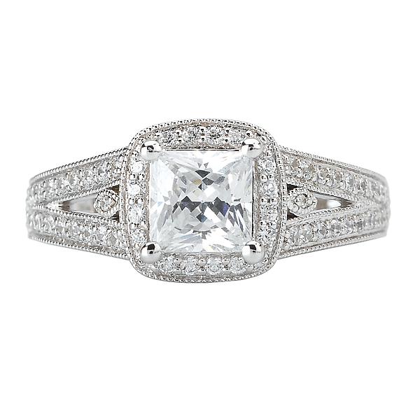 split shank semi-mount diamond ring 115047-100