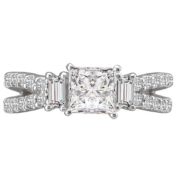 split shank semi-mount diamond ring 115052-s