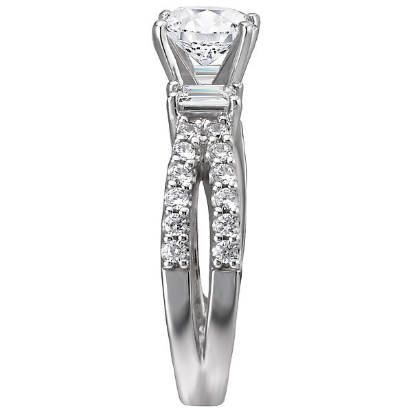 split shank semi-mount diamond ring 115052-s