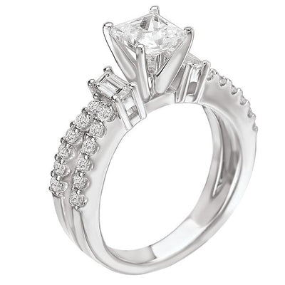 split shank semi-mount diamond ring 115052-s