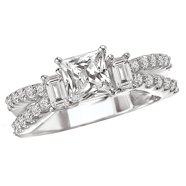 split shank semi-mount diamond ring 115052-s
