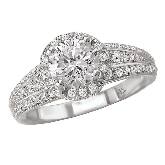 halo semi-mount diamond ring 115054-100