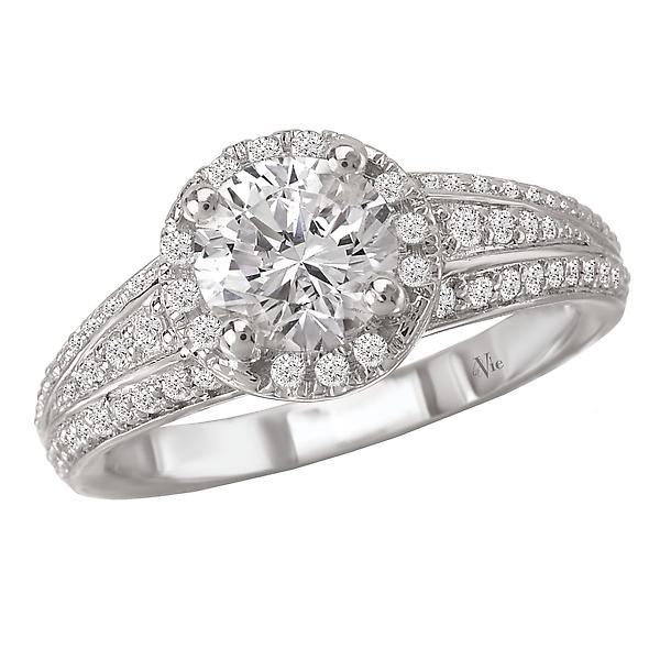 halo semi-mount diamond ring 115054-100