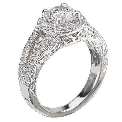 halo semi-mount diamond ring 115055-100