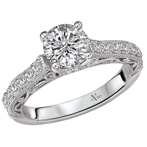 Peg Head Semi-Mount Diamond Ring
