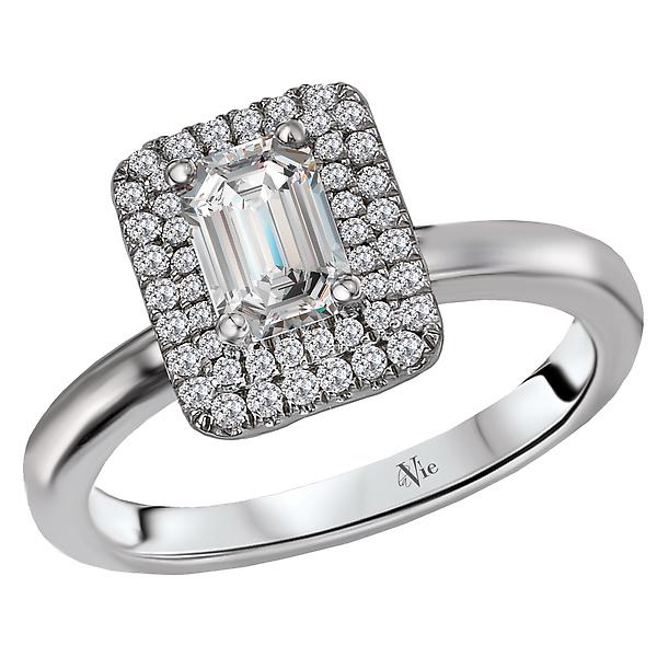 Halo Semi-Mount Diamond Ring