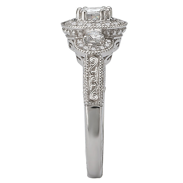 Halo Semi-Mount Diamond Ring