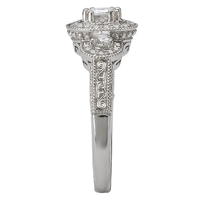 Halo Semi-Mount Diamond Ring