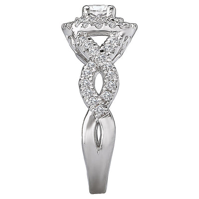 Halo Semi-Mount Diamond Ring