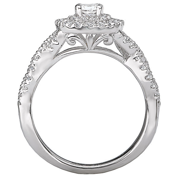 Halo Semi-Mount Diamond Ring