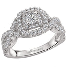 halo semi-mount diamond ring