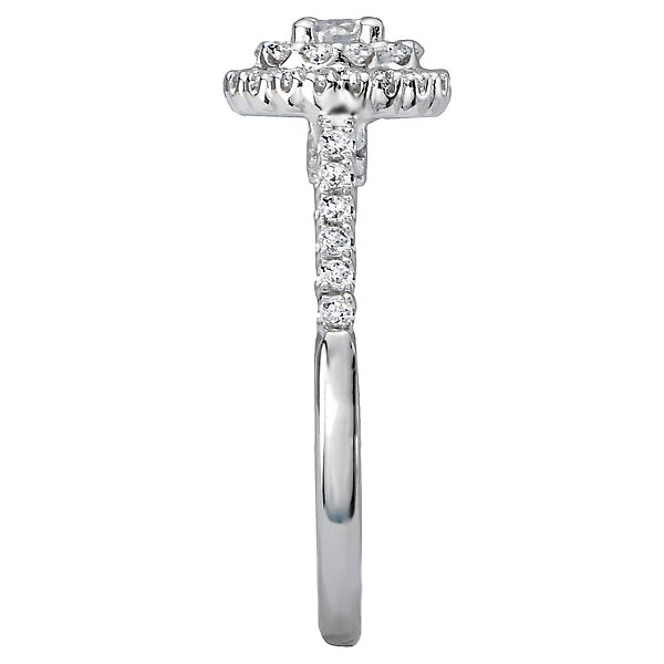 Halo Semi-Mount Diamond Ring