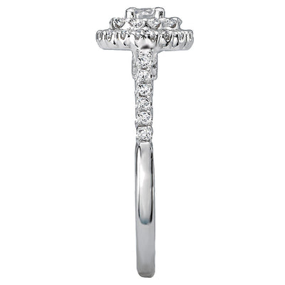 Halo Semi-Mount Diamond Ring