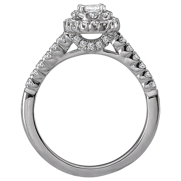Halo Semi-Mount Diamond Ring