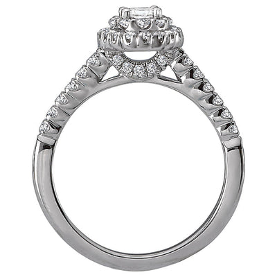 Halo Semi-Mount Diamond Ring