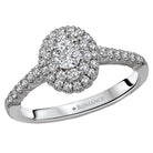 halo semi-mount diamond ring