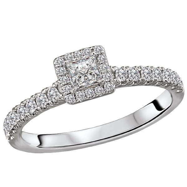 Halo Diamond Engagement Ring