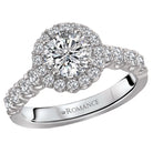 halo semi-mount diamond ring