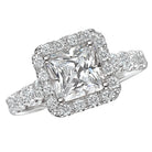 halo semi-mount diamond ring